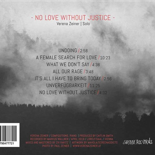 Verena Zeiner No Love Without Justice Tracklisting