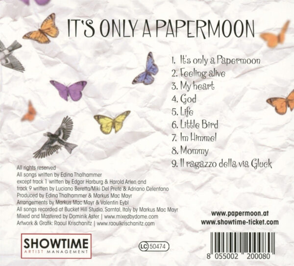 Papermoon CD Tracklist